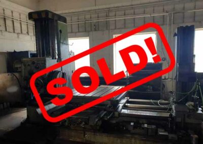 #05387 Horizontal Boring Machine TOS VARNSDORF W100A – ISO 50 – incl. tailstock and faceplate – Sold to India