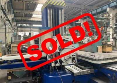 #05544 Horizontal Boring Machine TOS VARNSDORF W100A – ISO 50 – incl. tailstock and faceplate – sold in Czech Republic