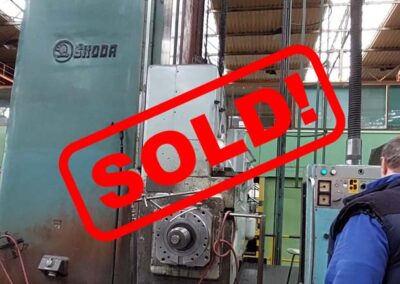 #05784 Horizontal boring machine SKODA W160HNR/4150×4000 – incl. rotary table SKODA E20 + milling head + 5 milling cutters + DRO – video available ▶️ – sold to India