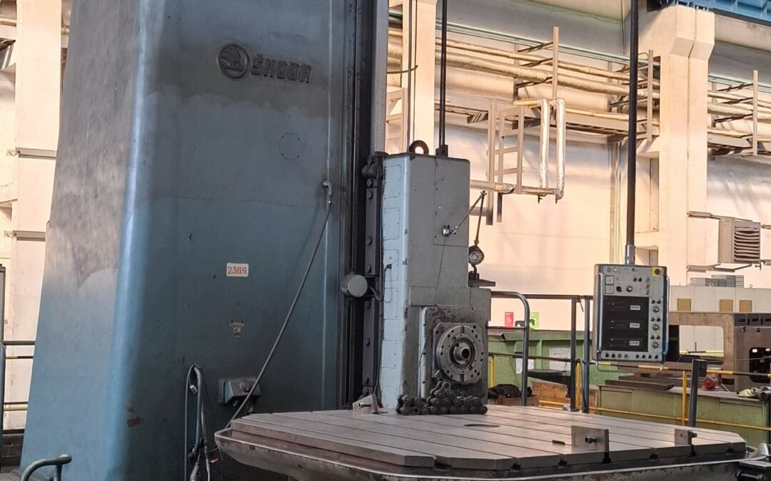 06226-Horizontal boring machine SKODA W160H – y:3150, x:5000 mm , incl. rotary table S20, 4 floor plates and 4 milling heads – video available ▶️