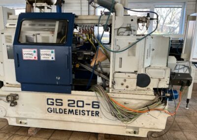 #06008 Multispindle automatic lathe GILDEMEISTER GS20-6 NC -controlled revolutions and feeds, incl. barloader PIETRO CUCCHI