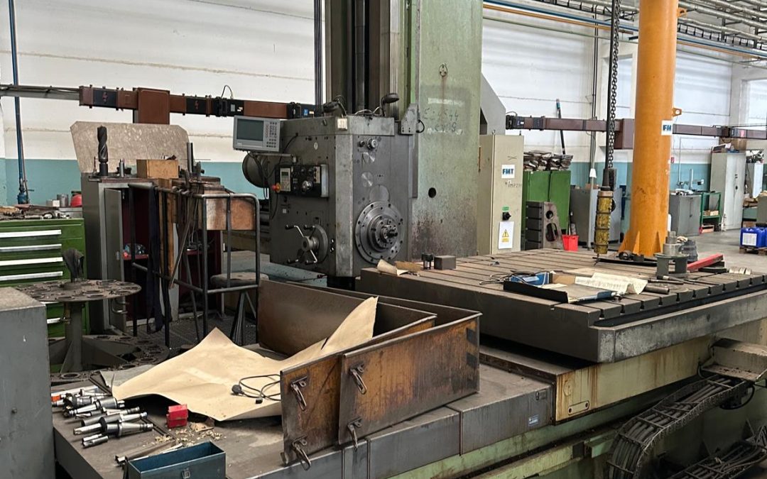 #06300 Horizontal Boring Machine TOS WHN 13.4 Siemens Simatic OP7 