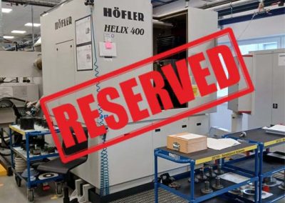 #6332 Gear grinder HOFLER HELIX 400 CNC Sinumerik – 2006 – reserved for France