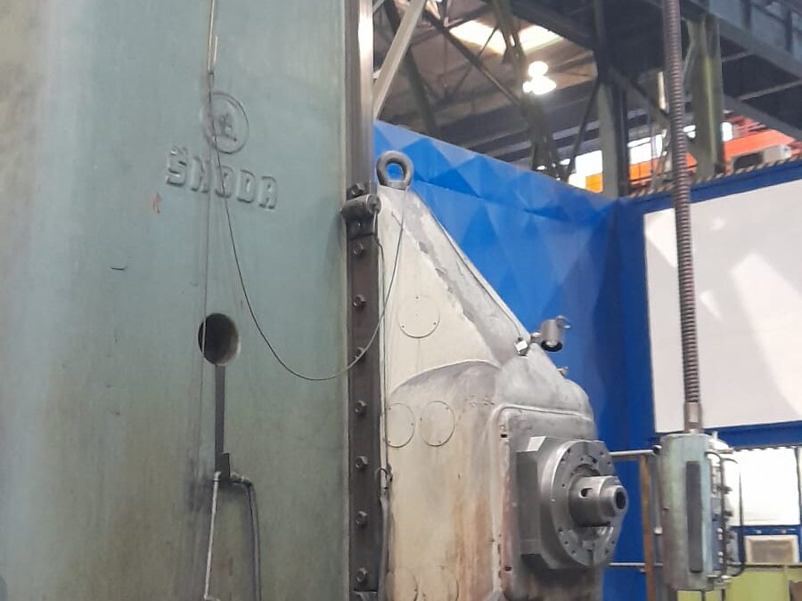 #06458 Horizontal boring machine SKODA WD200 – y: 3150, x: 10000 mm , incl. rotary table E20 and milling heads – video available ▶️